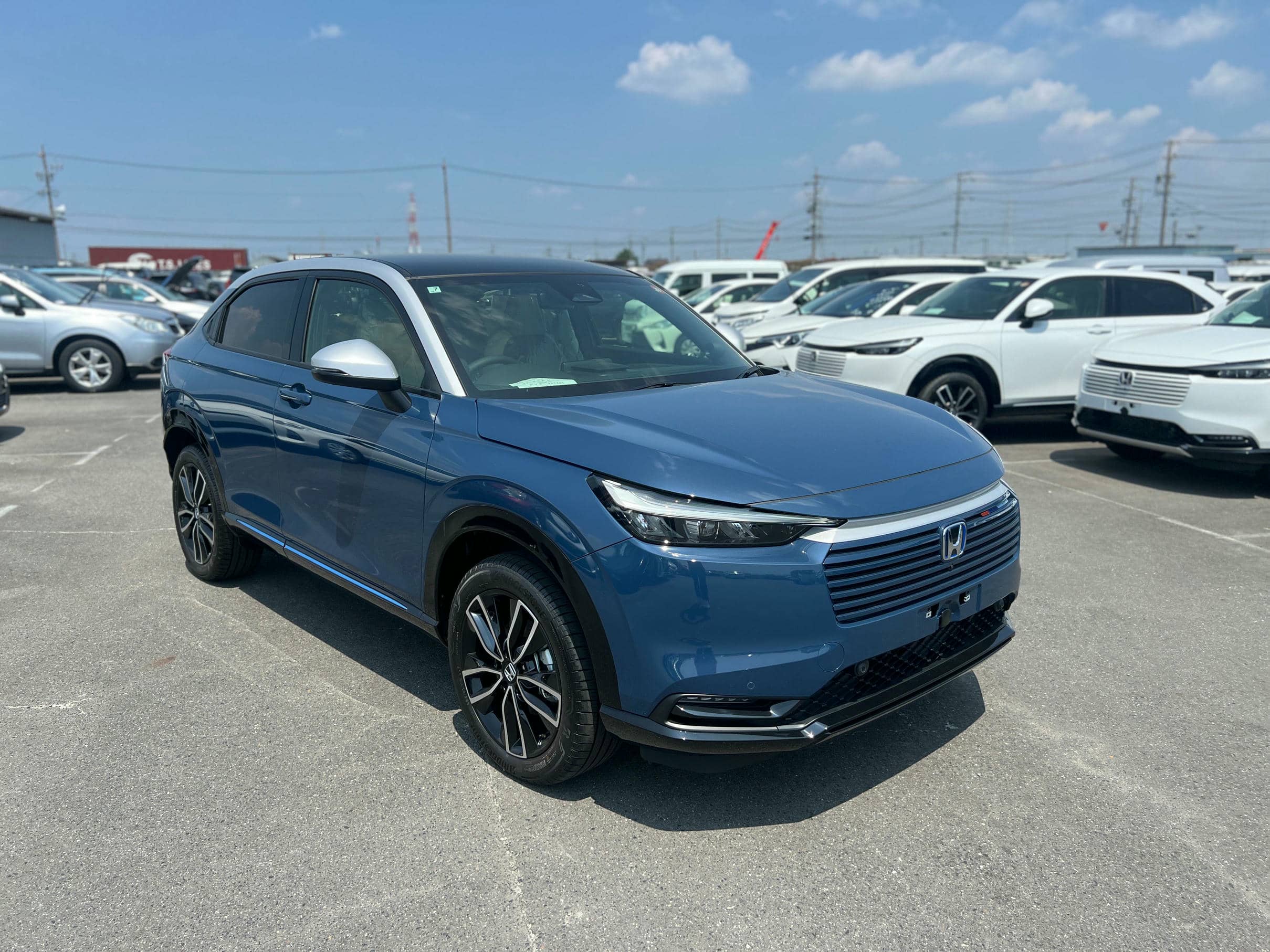 2025 Honda Vezel Z Blue Sri Lanka - showcasing its sleek design and features
