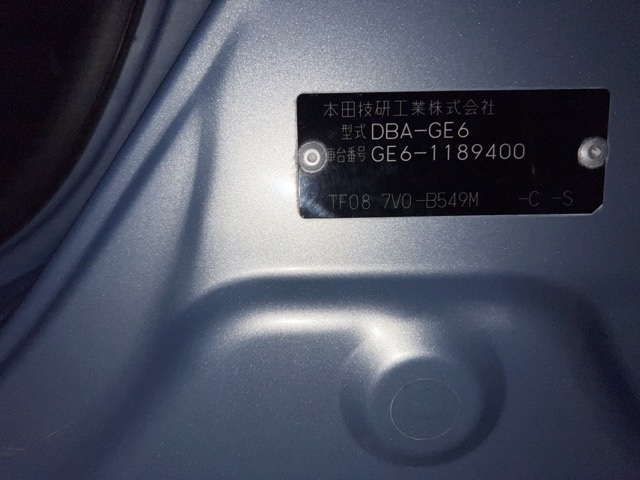 2009 HONDA FIT GE6-1189400