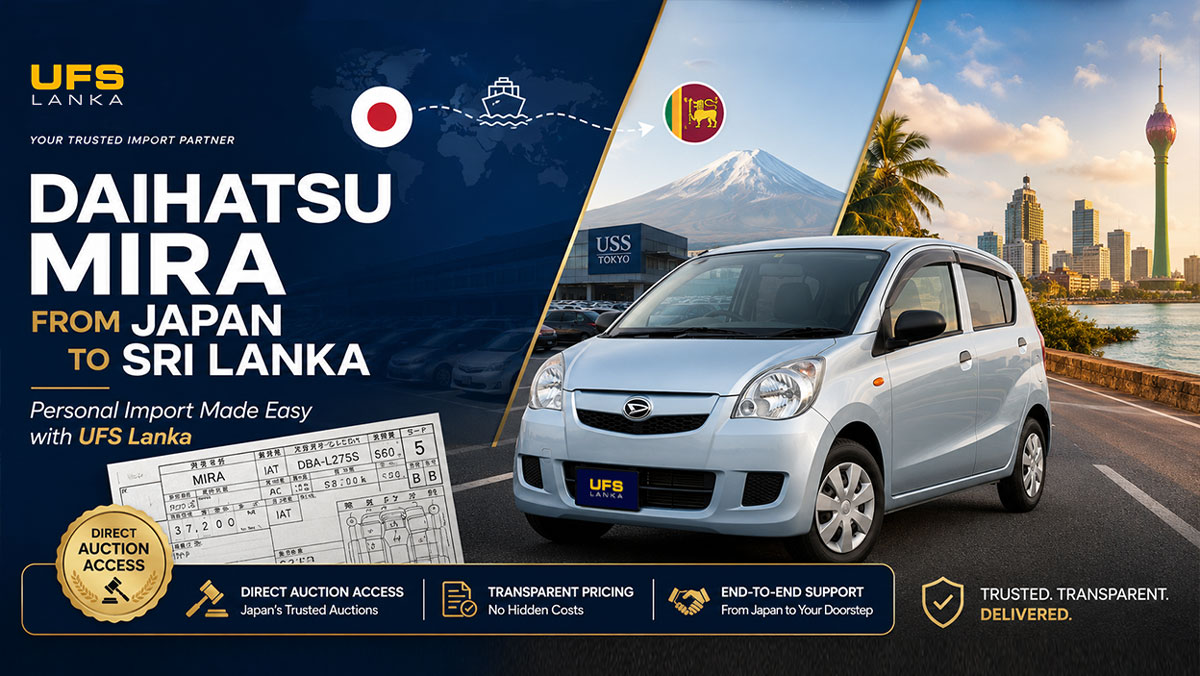Daihatsu Mira from Japan to Sri Lanka: Personal Import Made Easy with UFS Lanka
